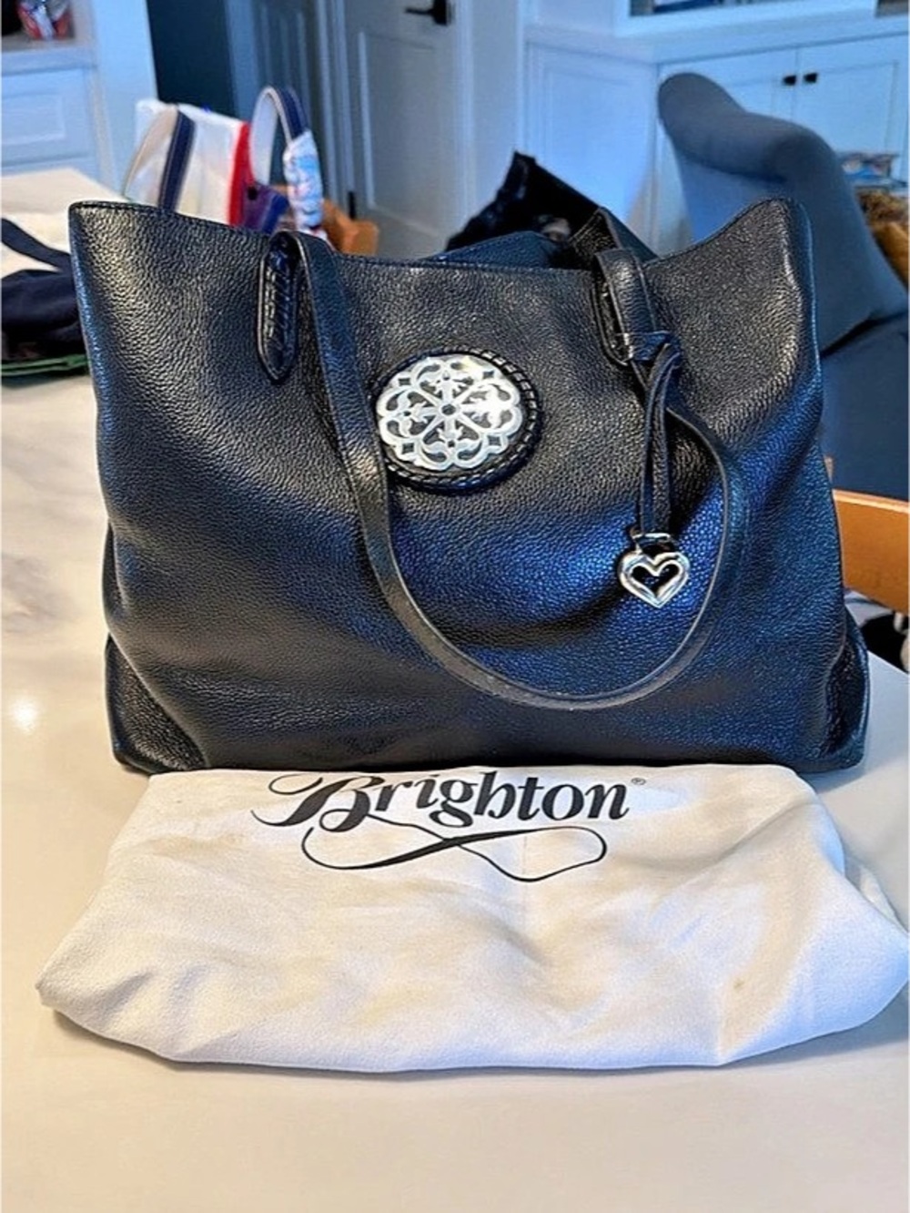 Brighton Leather Tote in Black